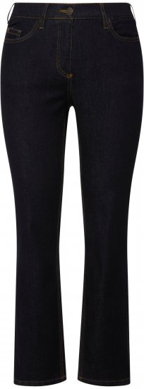 Ulla Popken Sammy Fit Slim Leg Stretch Jeans Dark Blue Denim - Jeans & Byxor i Stora Storlekar – Plus Size - 