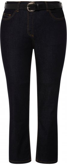 Ulla Popken Sammy Fit Slim Leg Stretch Jeans Dark Blue Denim - Jeans & Byxor i Stora Storlekar – Plus Size - 