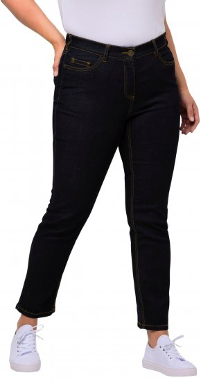 Ulla Popken Sammy Fit Slim Leg Stretch Jeans Dark Blue Denim - Jeans & Byxor i Stora Storlekar – Plus Size - 