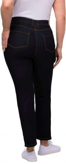 Ulla Popken Sammy Fit Slim Leg Stretch Jeans Dark Blue Denim - Jeans & Byxor i Stora Storlekar – Plus Size - 