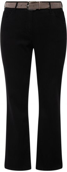 Ulla Popken Straight Leg Mandy Fit Stretch Jeans Black - Jeans & Byxor i Stora Storlekar – Plus Size - 