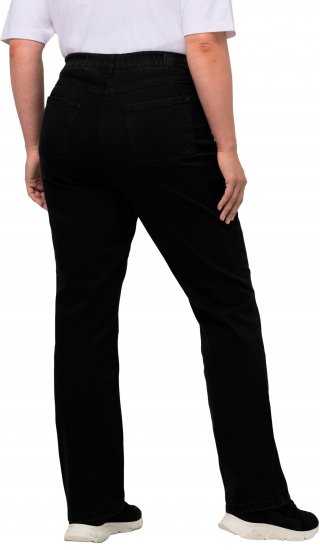 Ulla Popken Straight Leg Mandy Fit Stretch Jeans Black - Jeans & Byxor i Stora Storlekar – Plus Size - 