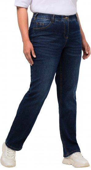 Ulla Popken Straight Leg Mandy Fit Stretch Jeans Blue Denim - Jeans & Byxor i Stora Storlekar – Plus Size - 