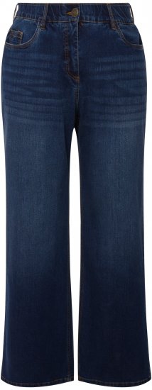 Ulla Popken Mary Fit Wide Leg Stretch Jeans Blue Denim - Jeans & Byxor i Stora Storlekar – Plus Size - 