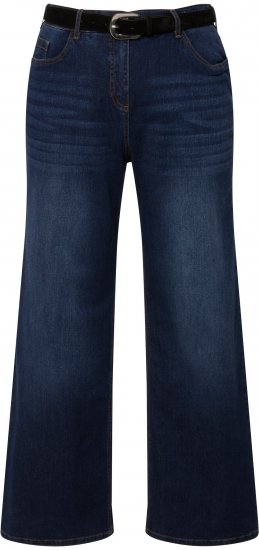 Ulla Popken Mary Fit Wide Leg Stretch Jeans Blue Denim - Jeans & Byxor i Stora Storlekar – Plus Size - 