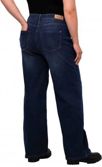 Ulla Popken Mary Fit Wide Leg Stretch Jeans Blue Denim - Jeans & Byxor i Stora Storlekar – Plus Size - 