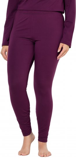 Ulla Popken Quick Dry Moisture Wicking Stretch Ski Leggings Grape Red - Jeans & Byxor i Stora Storlekar – Plus Size - 