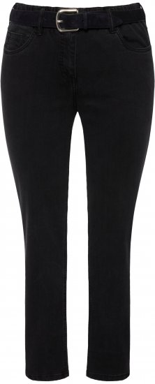 Ulla Popken Stretch Sarah Fit Skinny Jeans Black - Jeans & Byxor i Stora Storlekar – Plus Size - 
