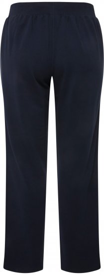 Ulla Popken Side Stripe Adjustable Drawstring Waist Joggers Navy - Jeans & Byxor i Stora Storlekar – Plus Size - 