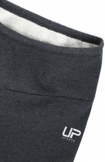 Ulla Popken Faux Fur Lined Stretch Leggings Charcoal - Jeans & Byxor i Stora Storlekar – Plus Size - 