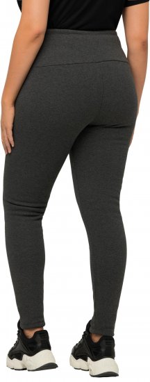 Ulla Popken Faux Fur Lined Stretch Leggings Charcoal - Jeans & Byxor i Stora Storlekar – Plus Size - 
