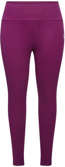 Ulla Popken Faux Fur Lined Stretch Leggings Pink Berry - Jeans & Byxor i Stora Storlekar – Plus Size - 
