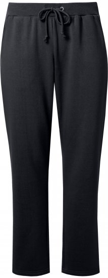 Ulla Popken Basic Drawstring Elastic Waist Cotton Blend Joggers Black - Jeans & Byxor i Stora Storlekar – Plus Size - 