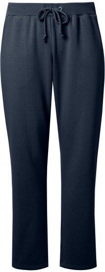 Ulla Popken Basic Drawstring Elastic Waist Cotton Blend Joggers Navy - Jeans & Byxor i Stora Storlekar – Plus Size - 