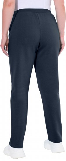 Ulla Popken Basic Drawstring Elastic Waist Cotton Blend Joggers Navy - Jeans & Byxor i Stora Storlekar – Plus Size - 