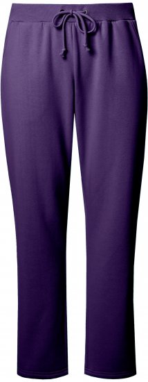 Ulla Popken Basic Drawstring Elastic Waist Cotton Blend Joggers Deep Violet - Jeans & Byxor i Stora Storlekar – Plus Size - 