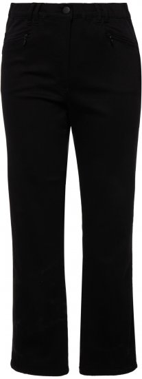 Ulla Popken Basic Mony Tapered Leg Stretch Pants Black - Jeans & Byxor i Stora Storlekar – Plus Size - 