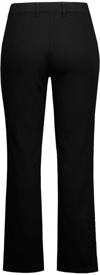 Ulla Popken Basic Mony Tapered Leg Stretch Pants Black - Jeans & Byxor i Stora Storlekar – Plus Size - 