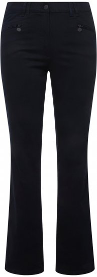 Ulla Popken Basic Mony Tapered Leg Stretch Pants Navy - Jeans & Byxor i Stora Storlekar – Plus Size - 