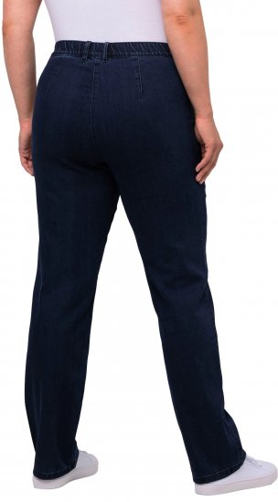 Ulla Popken Mony Elastic Waist Zip Pocket Jeans Dark Blue Denim - Jeans & Byxor i Stora Storlekar – Plus Size - 