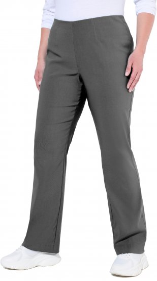Ulla Popken Bengaline Elastic Waist Thermal Pants Graphite Grey - Jeans & Byxor i Stora Storlekar – Plus Size - 