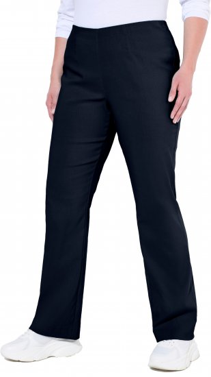 Ulla Popken Bengaline Elastic Waist Thermal Pants Navy - Jeans & Byxor i Stora Storlekar – Plus Size - 