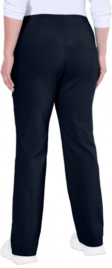 Ulla Popken Bengaline Elastic Waist Thermal Pants Navy - Jeans & Byxor i Stora Storlekar – Plus Size - 