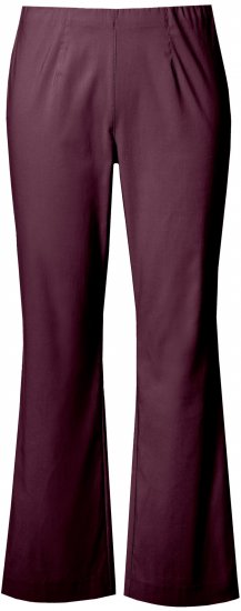 Ulla Popken Bengaline Elastic Waist Thermal Pants Aubergine - Jeans & Byxor i Stora Storlekar – Plus Size - 