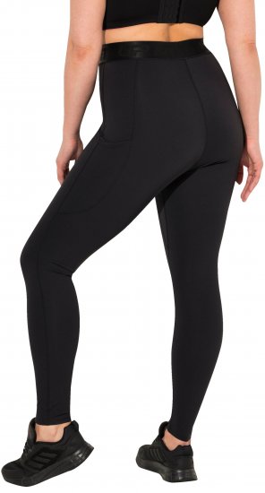Ulla Popken Lightfit Quick Drying Leggings Black - Jeans & Byxor i Stora Storlekar – Plus Size - 