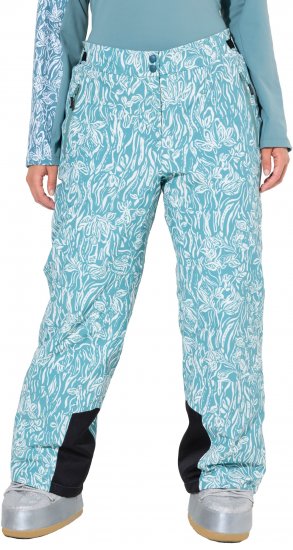 Ulla Popken Floral Print Ski Pants Ice Green - Jeans & Byxor i Stora Storlekar – Plus Size - 
