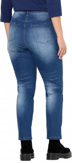 Ulla Popken Rhinestone Detail Stretch Fit Jeans Denim Blue - Jeans & Byxor i Stora Storlekar – Plus Size - 