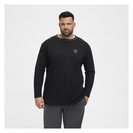North Latitude Py Jersey O-Neck Long Sleeve Black - Långärmade T-shirts i stora storlekar - Långärmade T-shirts i stora storlekar