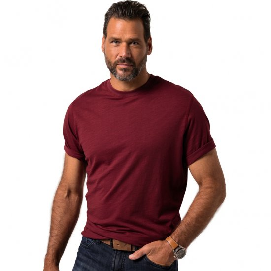 JP1880 T-Shirt Short Sleeve Soft Jersey Red - T-shirts - Stora T-shirts - 2XL-14XL