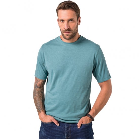 JP1880 T-Shirt Short Sleeve Soft Jersey Turquoise - T-shirts - Stora T-shirts - 2XL-14XL