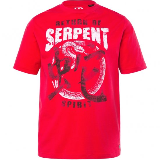 JP1880 T-Shirt Short Sleeve Serpent Red - T-shirts - Stora T-shirts - 2XL-14XL