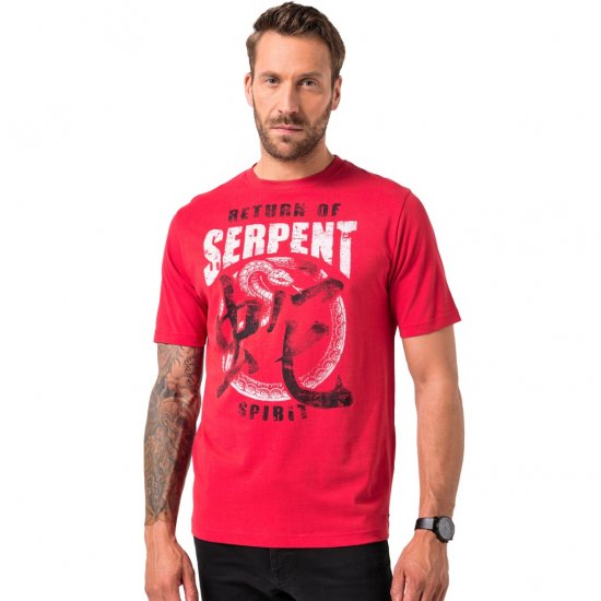 JP1880 T-Shirt Short Sleeve Serpent Red - T-shirts - Stora T-shirts - 2XL-14XL