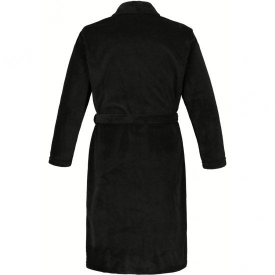 JP1880 Bathrobe with Spacious Patch Pockets Black - Underkläder & badkläder - Stora underkläder för män