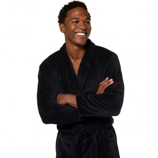 JP1880 Bathrobe with Spacious Patch Pockets Dark Navy - Underkläder & badkläder - Stora underkläder för män