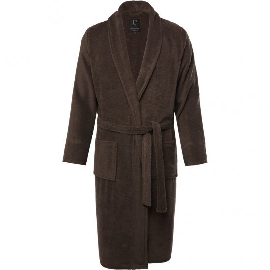 JP1880 Bathrobe Extra Soft Terry Cloth Brown - Underkläder & badkläder - Stora underkläder för män