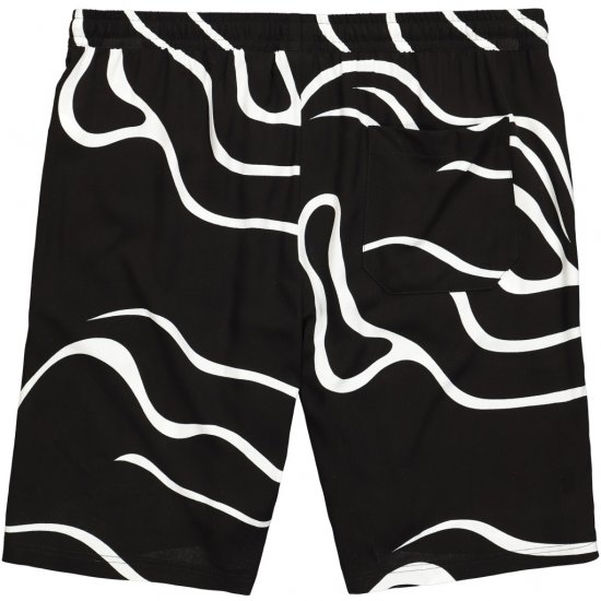 JP1880 Bermuda Shorts Soft Viscose All-over Print Black - Shorts - Stora shorts W40-W60