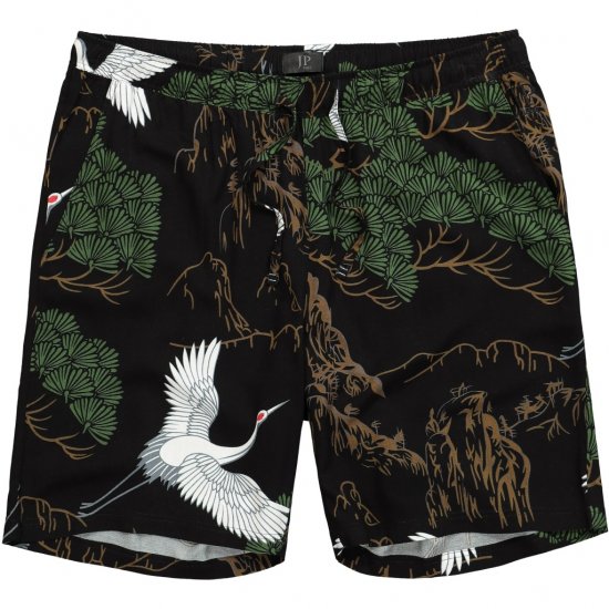 JP1880 Bermuda Shorts All-over Print Black - Shorts - Stora shorts W40-W60