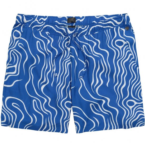 JP1880 Bermuda Shorts All-over Print Royal Blue - Shorts - Stora shorts W40-W60