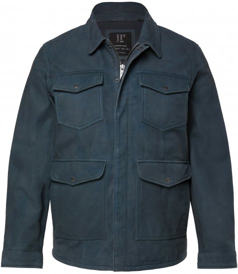 JP1880 Fine Lamb Leather Jacket Deep Sea Blue - Jackor - Stora jackor - 2XL-12XL