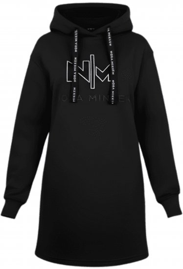 Nora Mikken KADRI WHITE Long Hoodie Black - Tröjor & hoodies - 