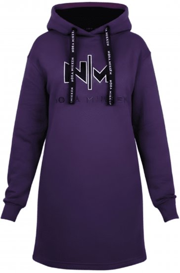 Nora Mikken KADRI WHITE Long Hoodie Purple - Tröjor & hoodies - 