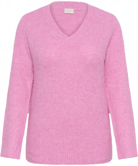 Kaffe Curve Emilia Pullover Pink Power Melange - Stickade tröjor - 
