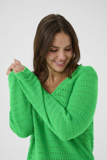 Kaffe Curve Metty Pullover Bright Green - Stickade tröjor - 