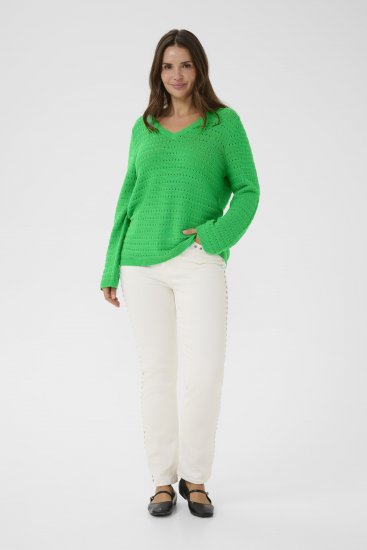 Kaffe Curve Metty Pullover Bright Green - Stickade tröjor - 