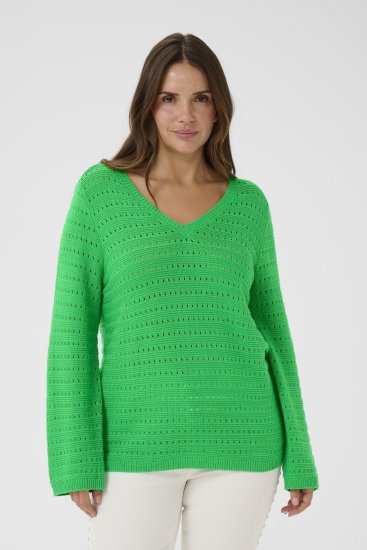 Kaffe Curve Metty Pullover Bright Green - Stickade tröjor - 