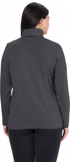 Ulla Popken Basic Long Sleeve Slim Fit Turtleneck Charcoal Grey Melange - Collegetröjor & hoodies - 